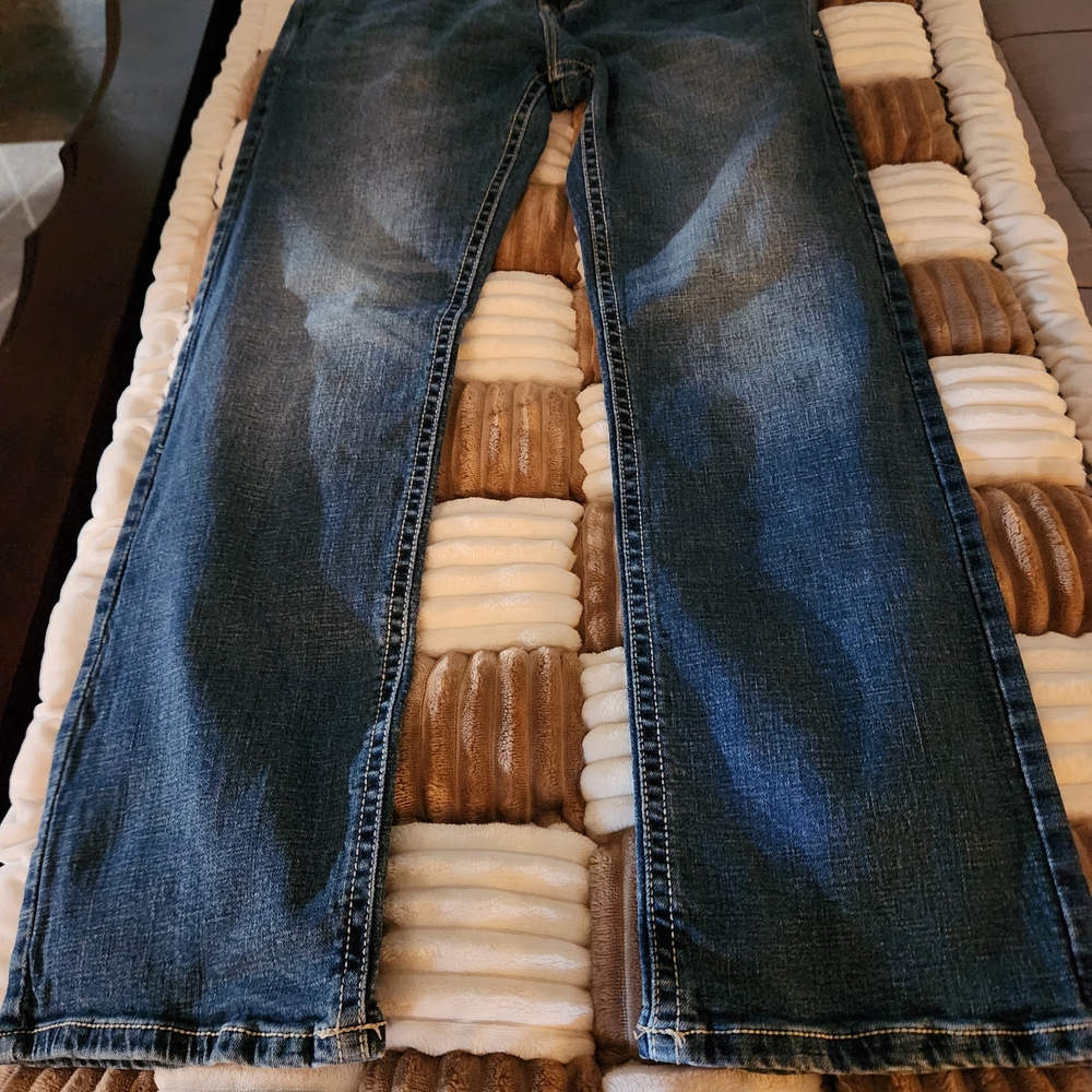 Men's Bootcut Jeans in Deep Blue